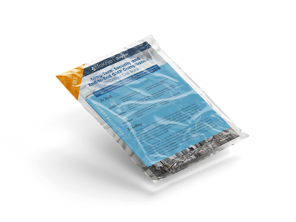 Case study campaign visual: Secure your cell banks. Simplify your compliance.